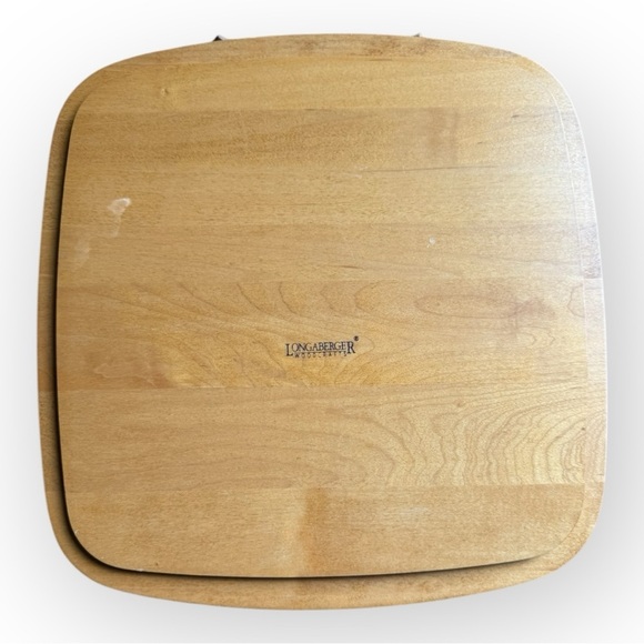 Longaberger 1998 12" x 12" Cake Basket W/ Protector & Wooden Lid - Picture 6 of 15